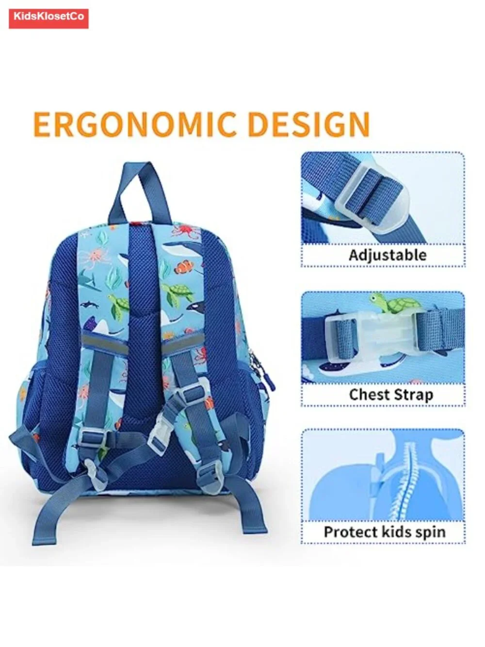 Toddler Backpack for School, Lightweight Kids Daypack with Padded Tablet Sleeve
